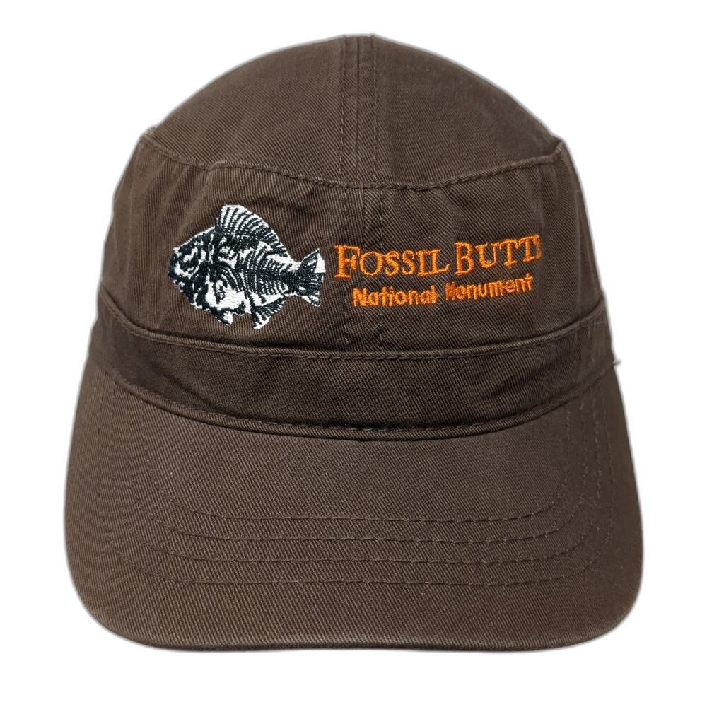 Fossil Butte Strapback Cadet Army Cap Brown One S… - image 1
